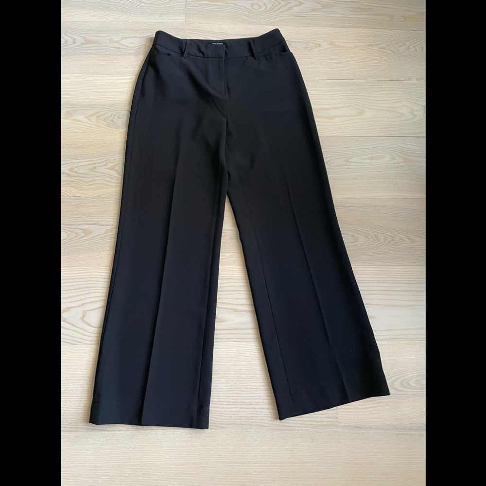 WHBM 4 R Wide Leg Black Legacy Great Used Condition Pants - Picture 1 of 12